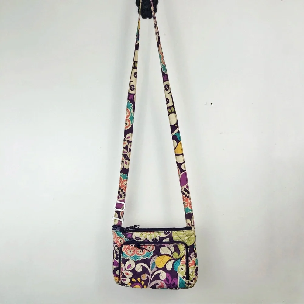 Vera Bradley Crossbody Bag Retired Plum Crazy Purple Purse
